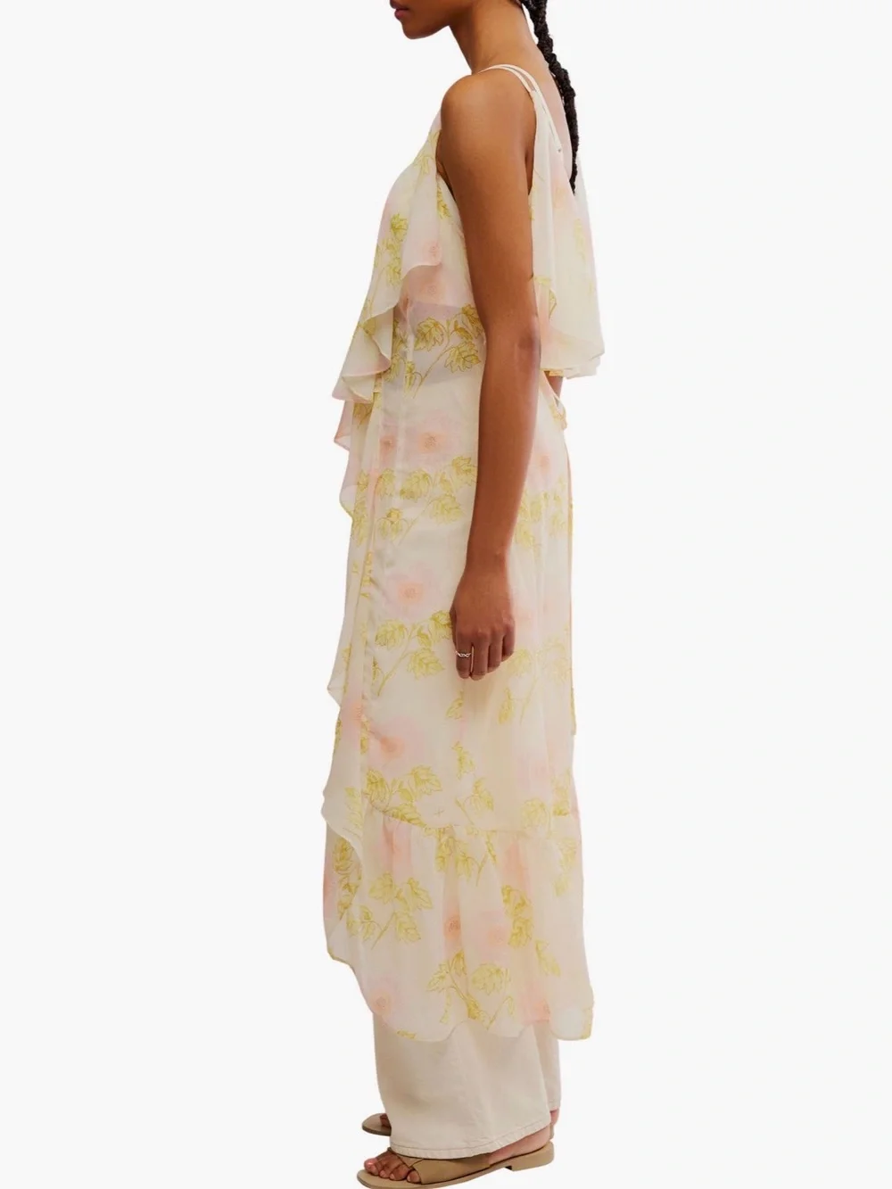 Free People Sunfaded Maxi Top in Tea Combo Size Large NWT